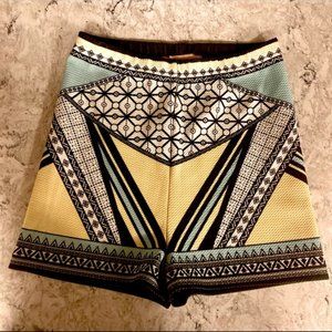 High Waisted Patterned Shorts, size XS